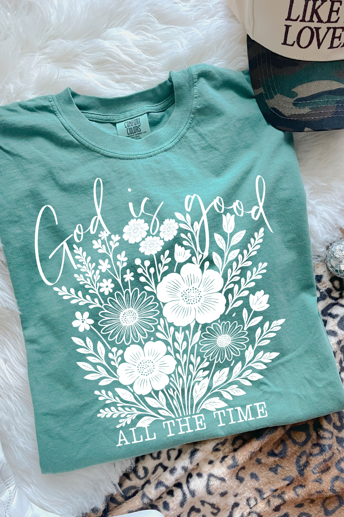 God is Good Tee: Chalky Mint