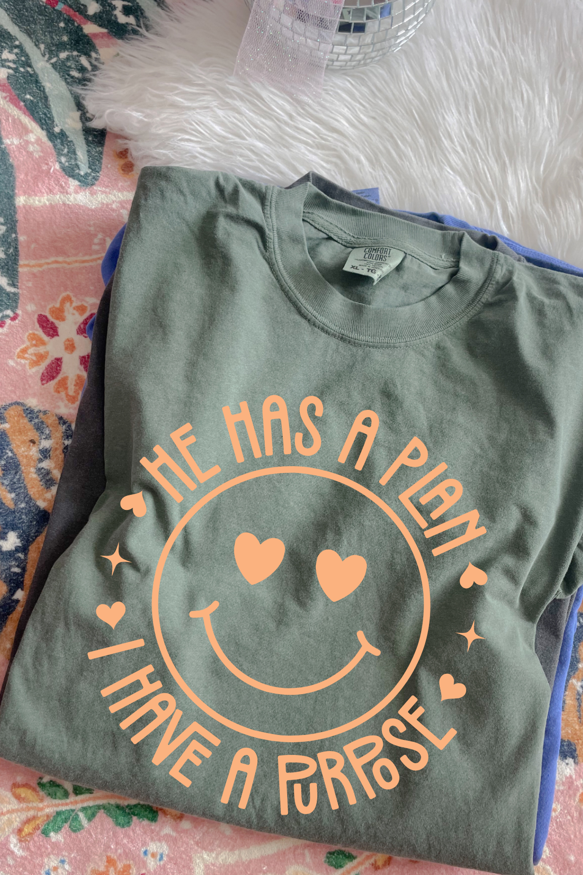 He Has a Plan I Have a Purpose Tee: Color Options Available