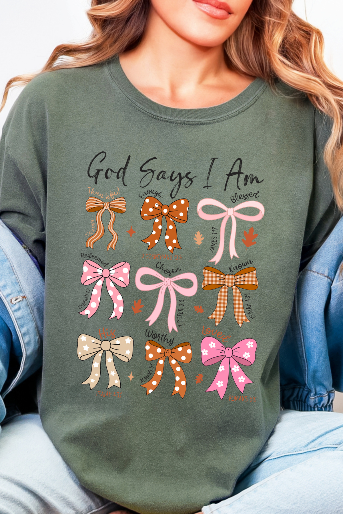 God Says I Am Tee: Moss