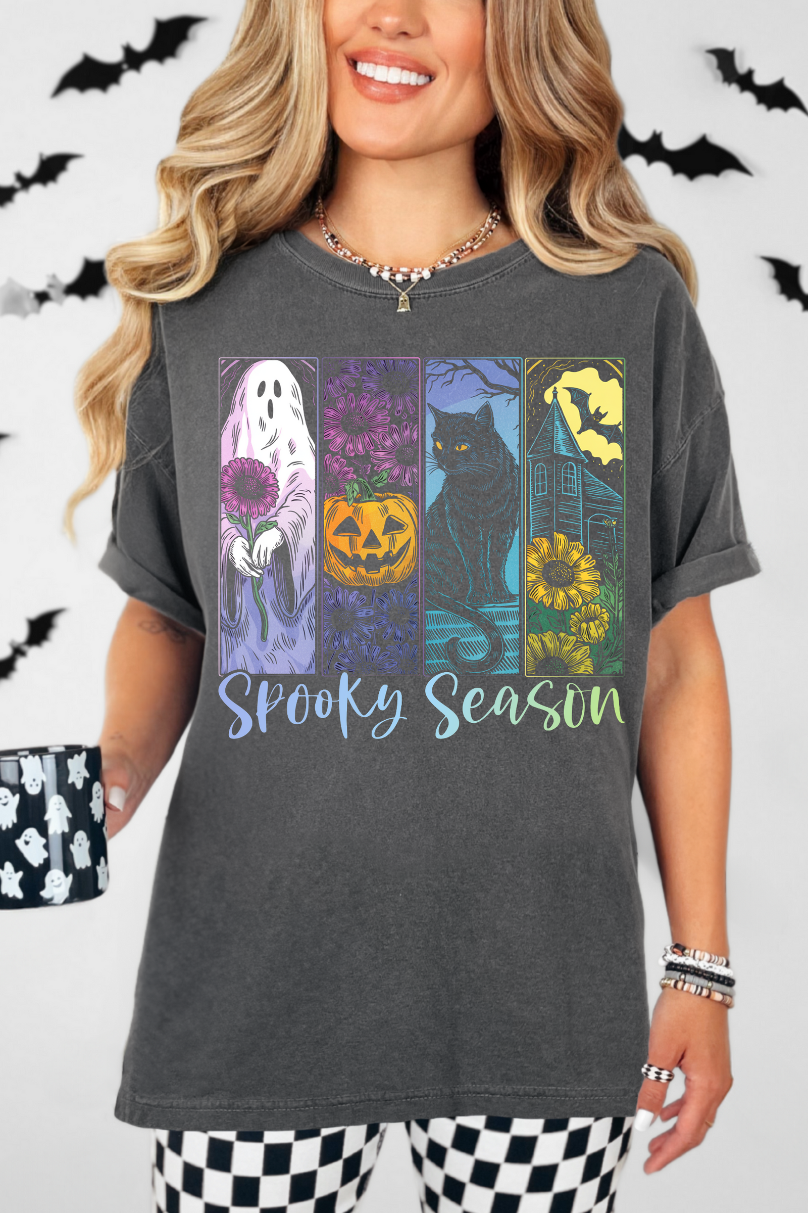 Spooky Season Scene Tee: Pepper