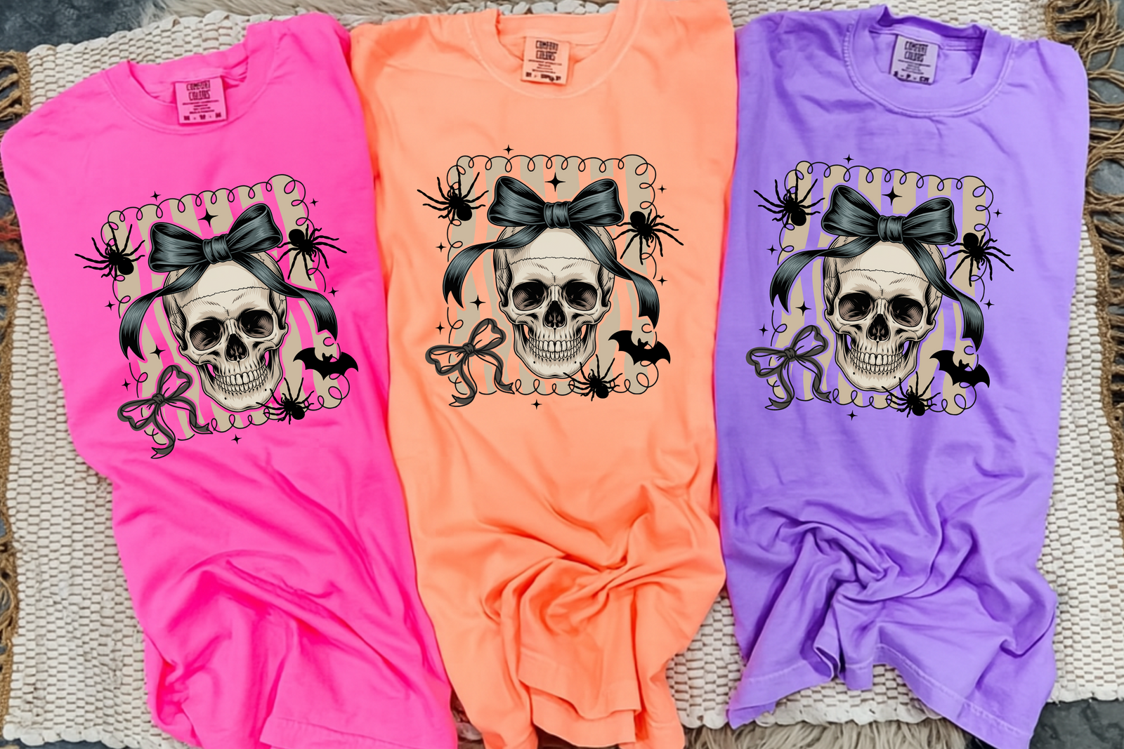 Skull Coquette Tee: Color Options Available