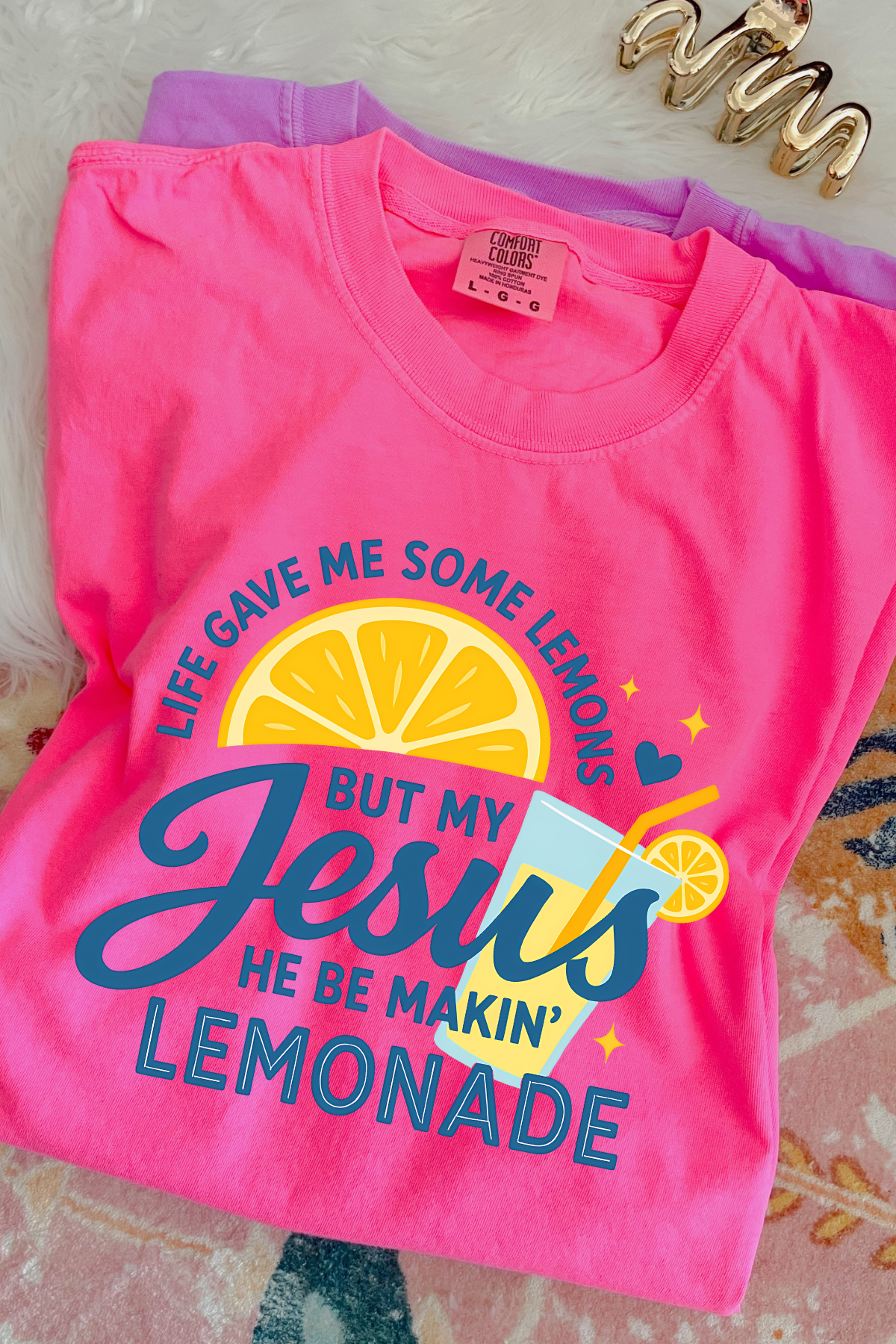 Makin' Lemonade Tee: Neon Pink (Youth + Adult)
