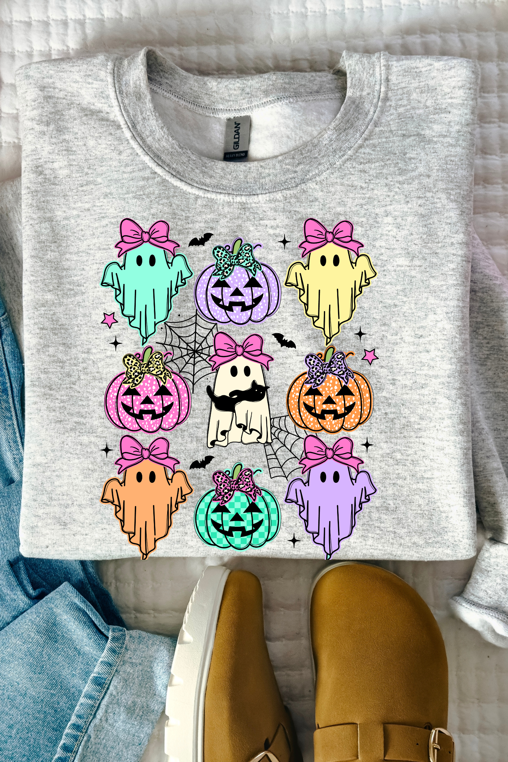Preppy Ghost Crewneck: Ash