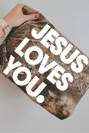 Jesus Loves You Tee: Camo