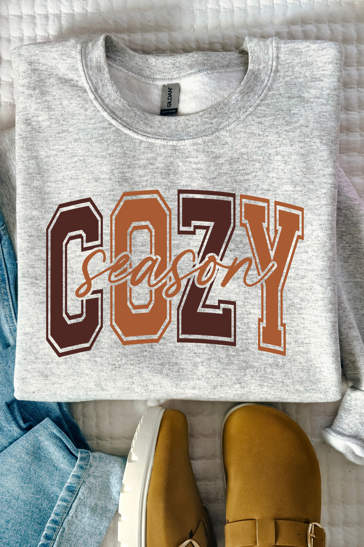 Cozy Season Crewneck: Ash