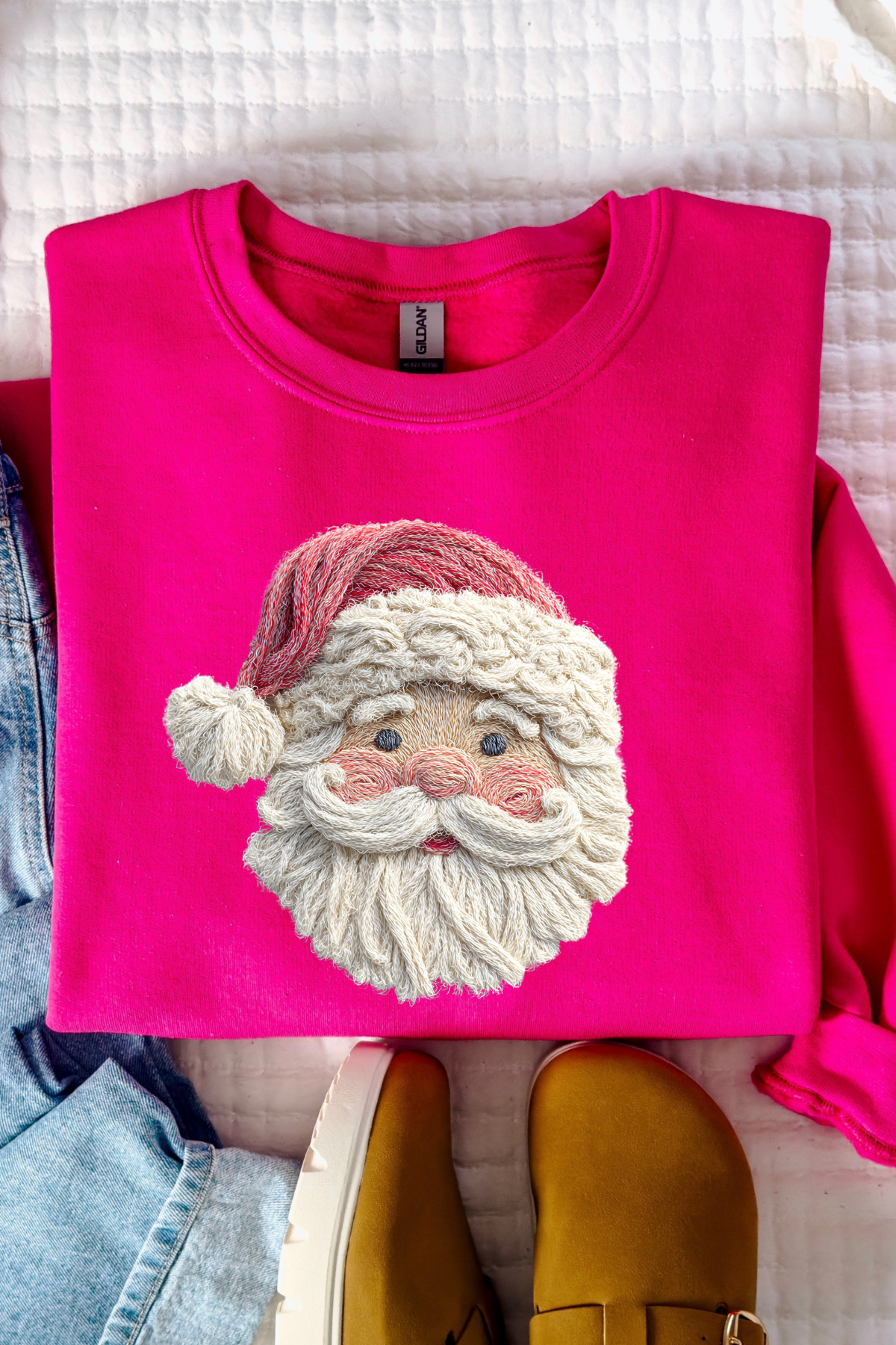 Santa Sweatshirt: Heliconia