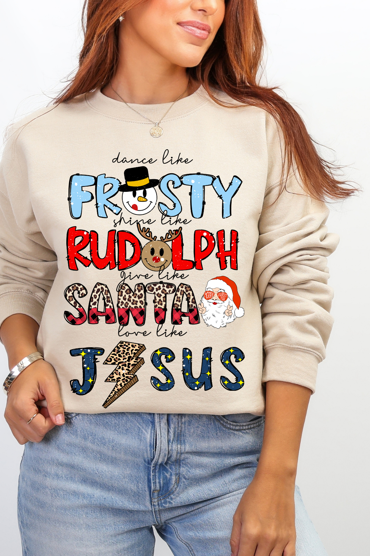 Holiday Icons Sweatshirt: Sand
