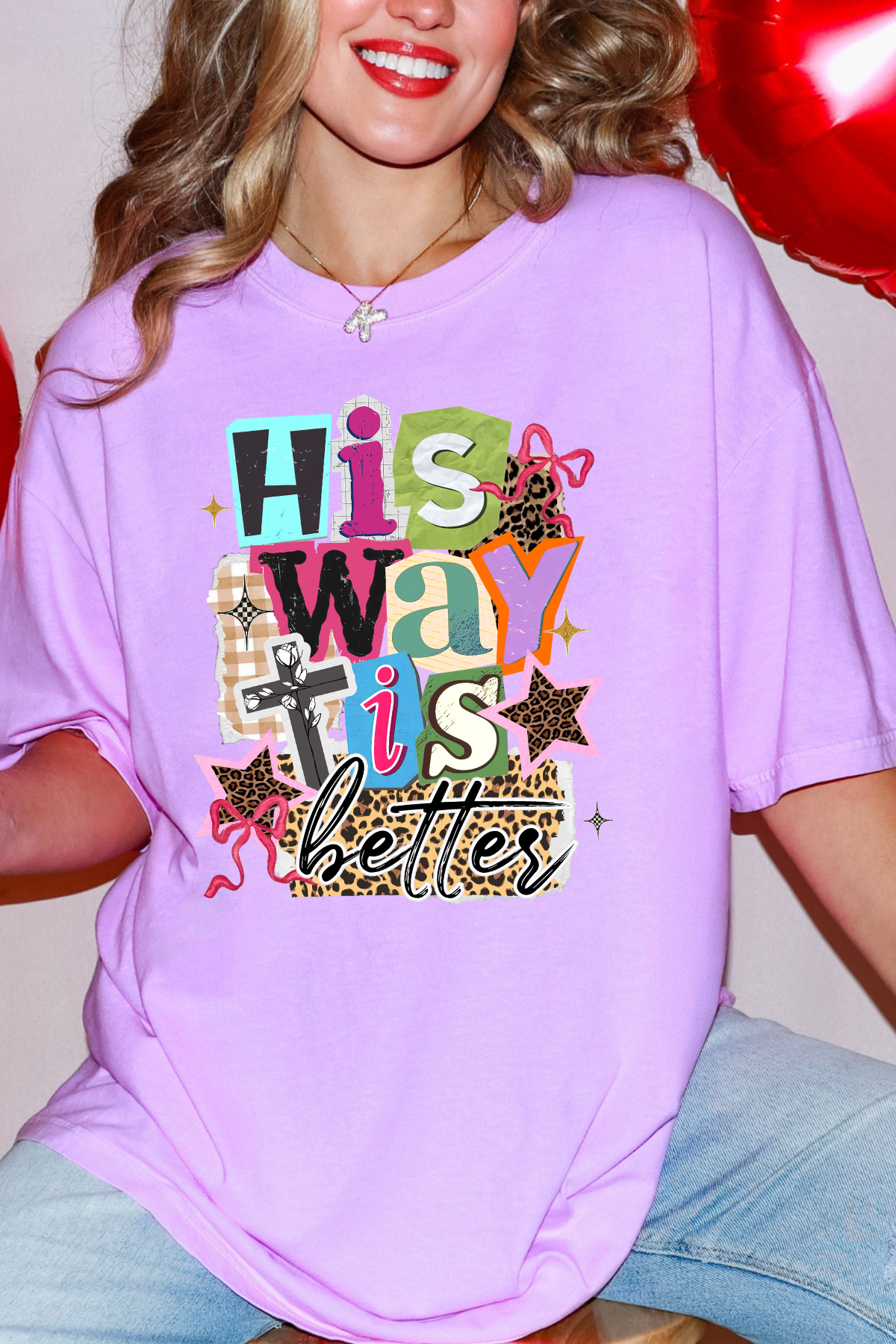 His Way is Better Tee: Neon Violet