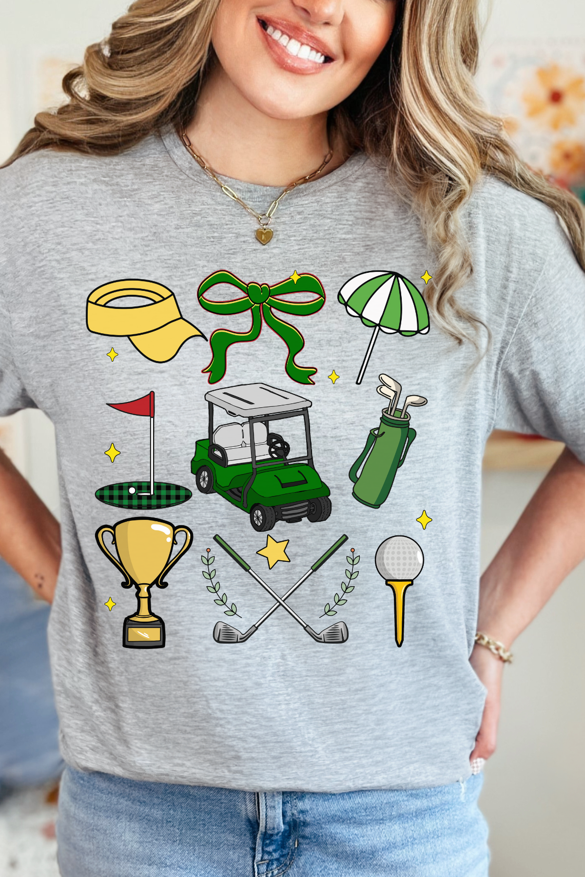 Golf Girl Tee: Sport Gray