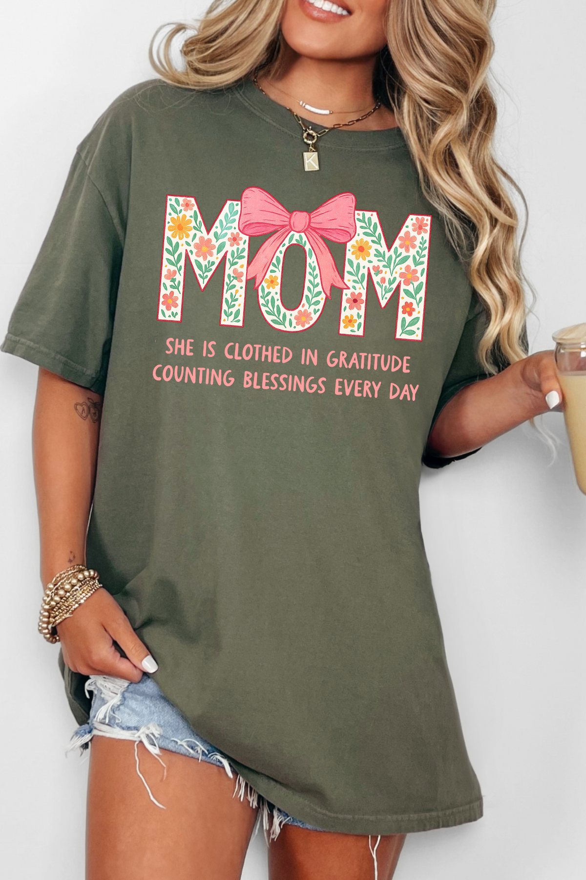 Mom Tee: Sage