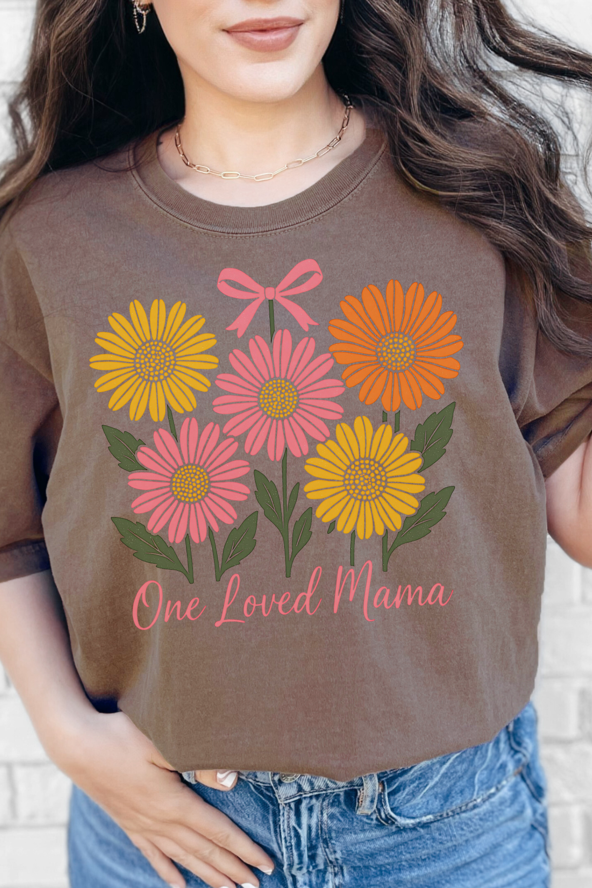 One Loved Mama Tee: Espresso