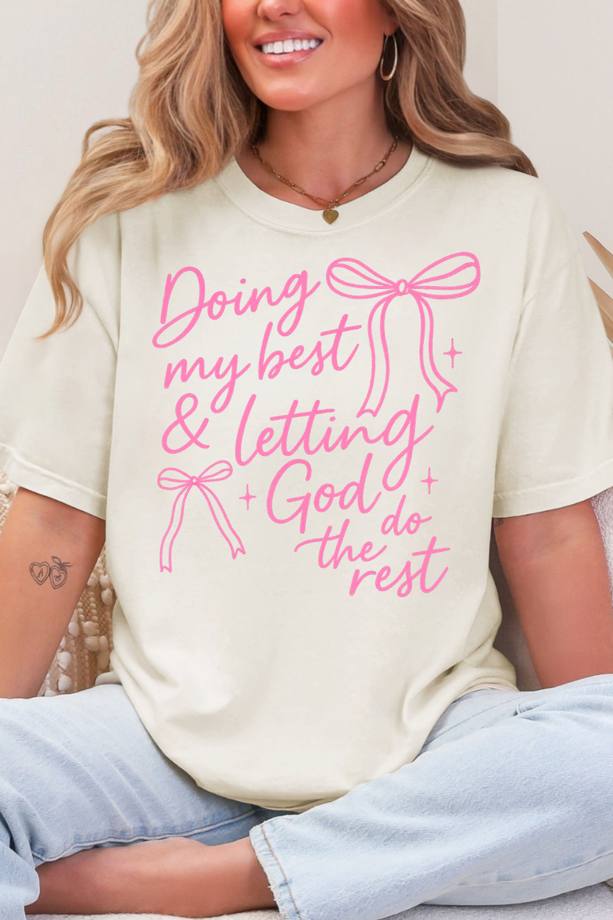 Doing My Best Tee: Ivory