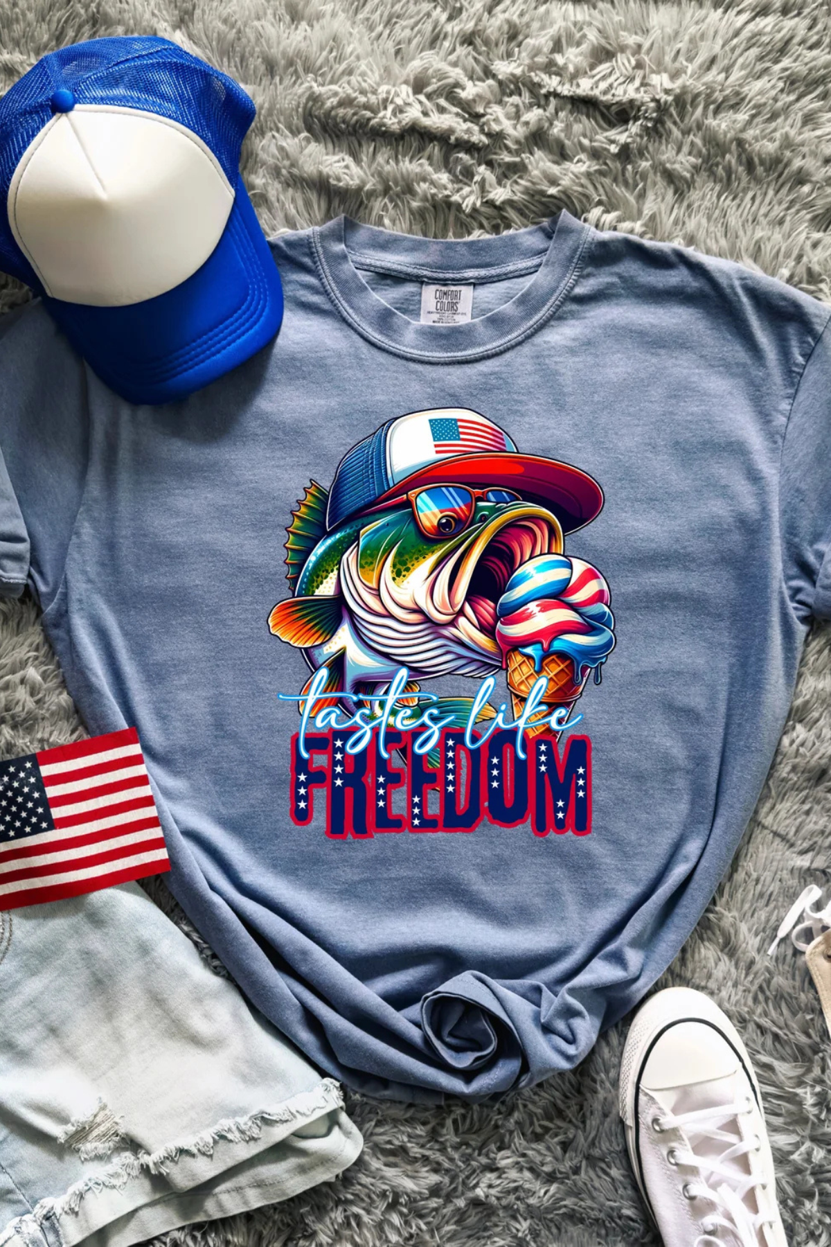Tastes Like Freedom Tee: Blue Jean