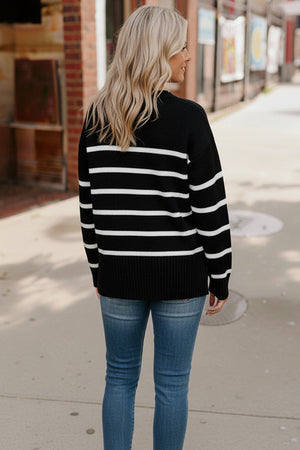 Marcie Sweater: Black/White