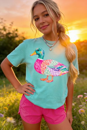 Patchwork Mallard Tee: Island Reef