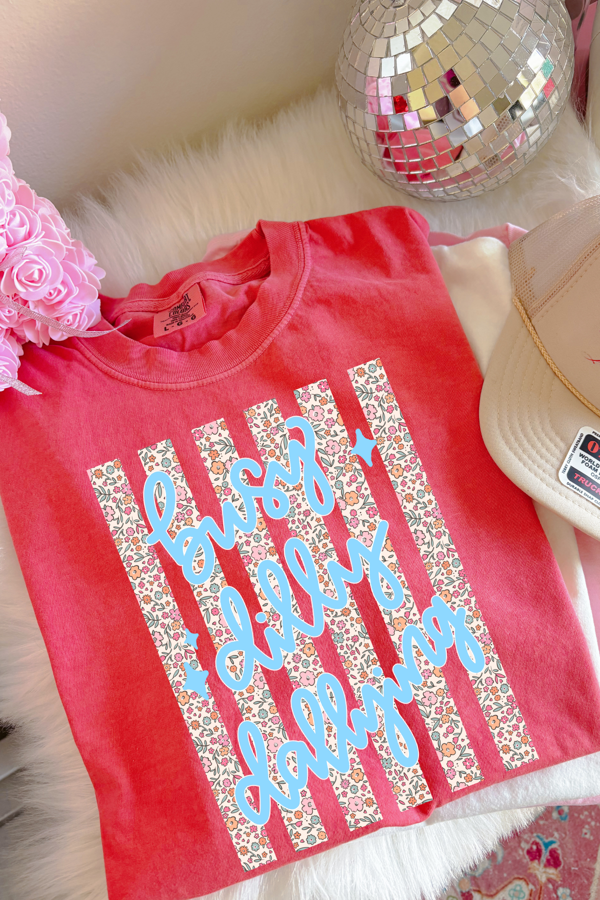 Busy Dilly Dallying Tee: Watermelon