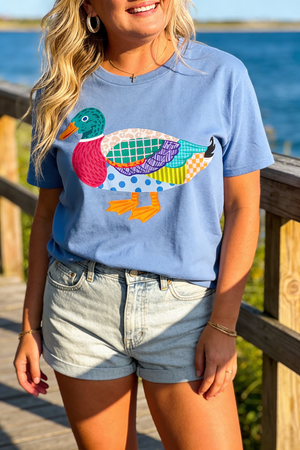 Summer Mallard Duck Tee: Color Options Available