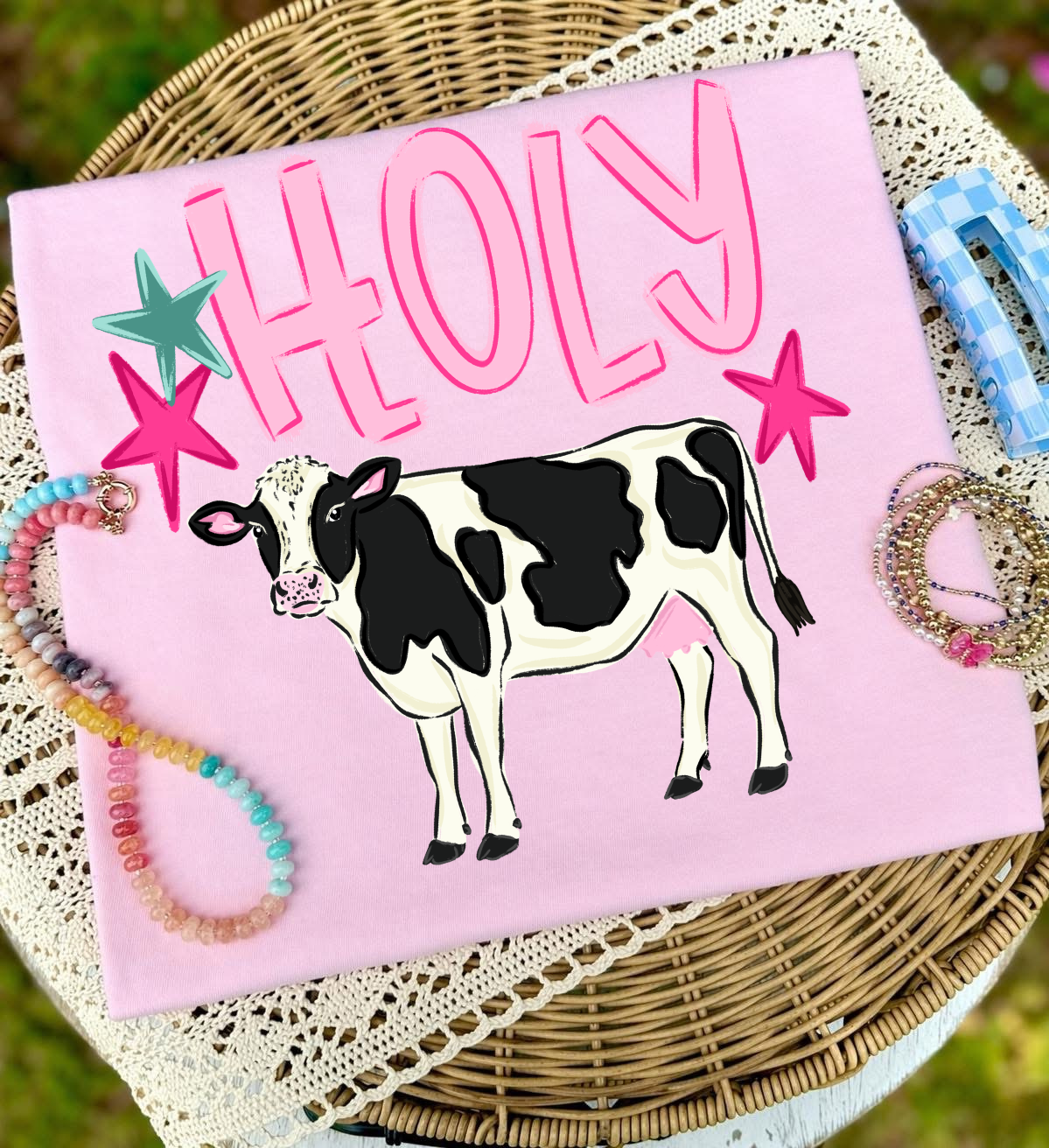 Holy Cow Tee: Blossom