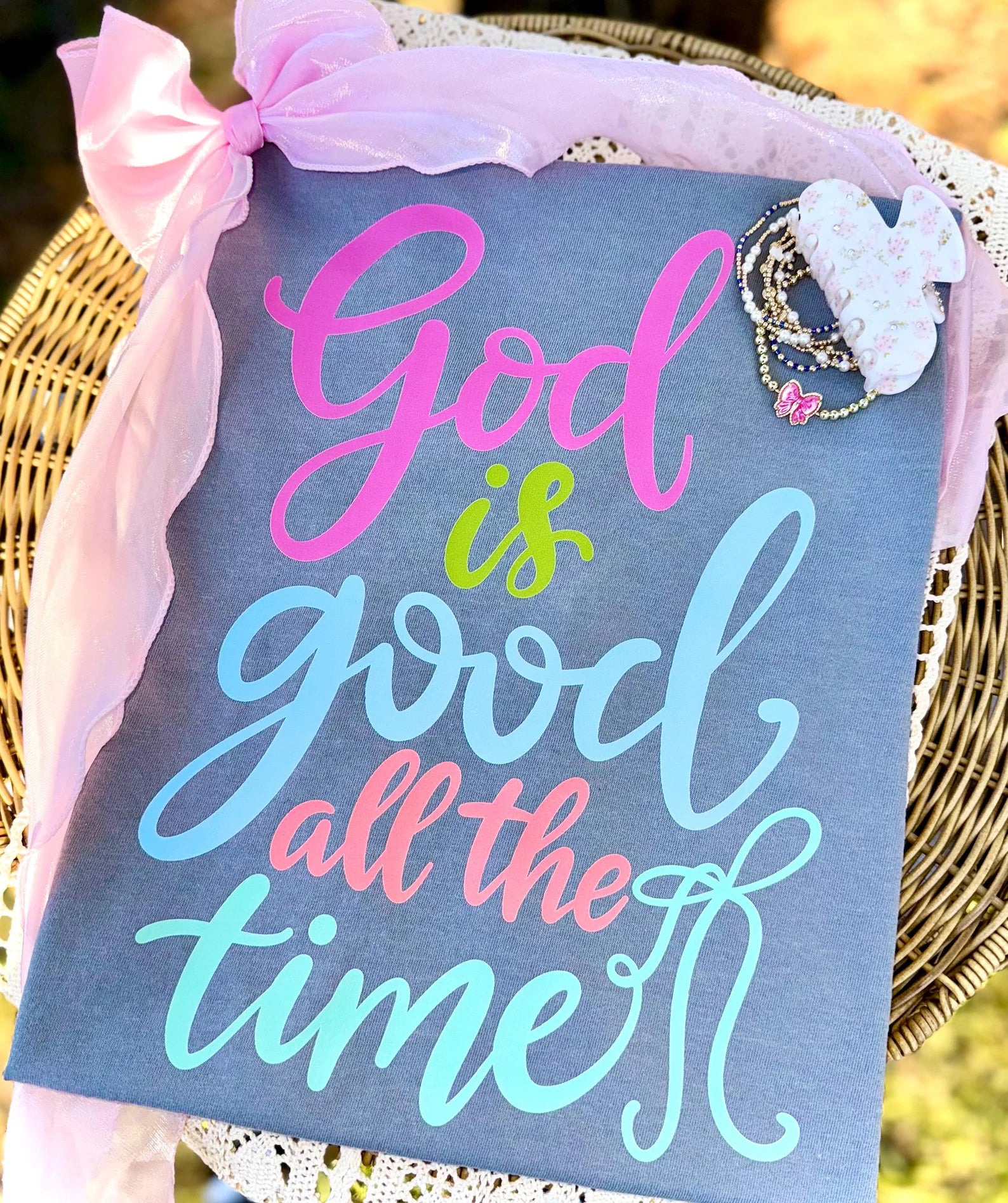 God is Good All the Time Tee: Granite