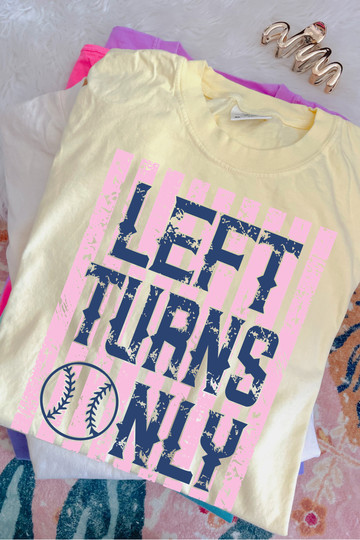 Left Turns Only Tee: Butter
