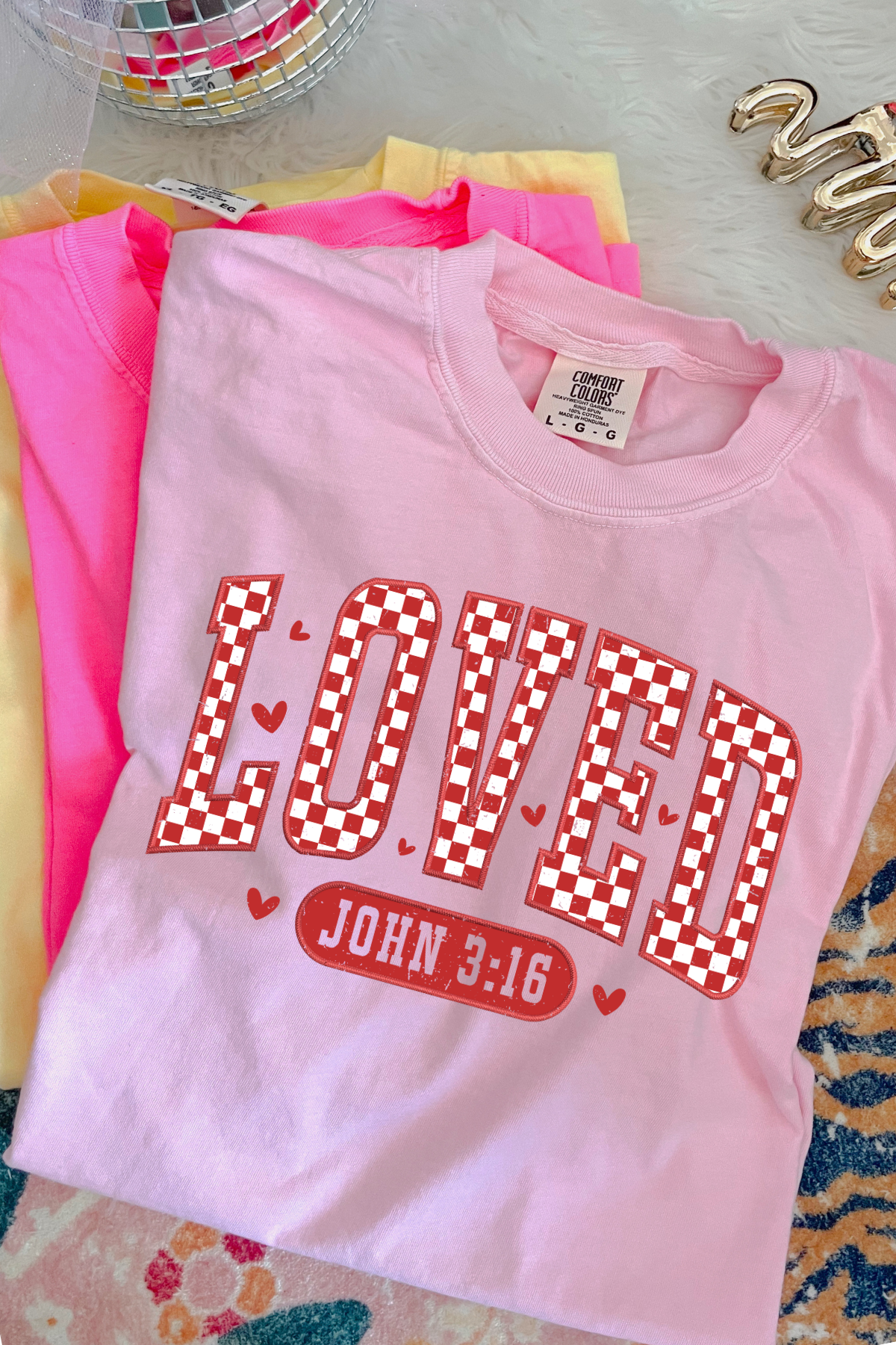 Loved John 3:16 Tee: Blossom