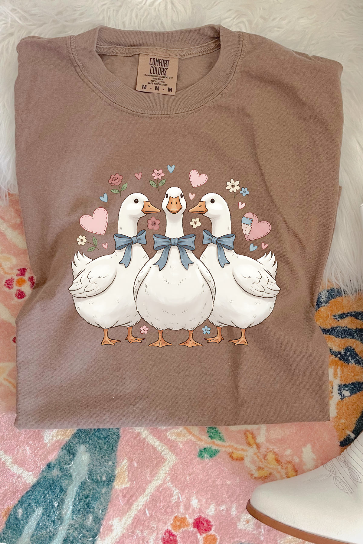 Loving Geese Tee: Espresso