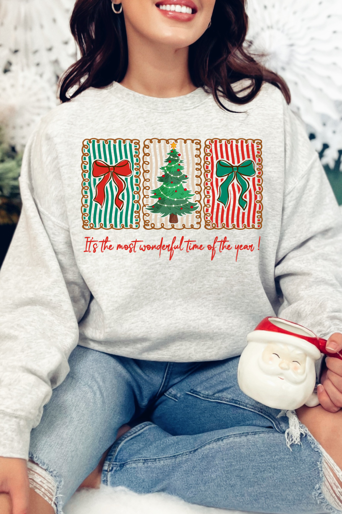 The Most Wonderful Time of the Year Crew Neck: Ash
